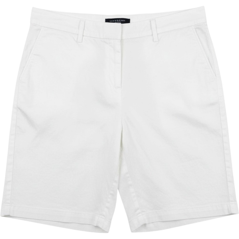 Talbots Shorts Womens 10 White Chino Bermuda Cotton Stretch Casual Coastal Beach